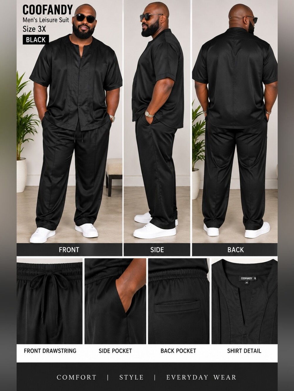Mens Leisure Suits With Draw Strings
